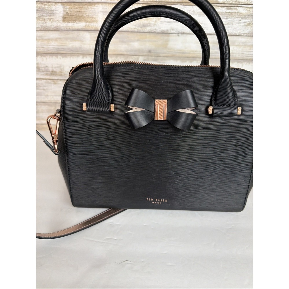 TED BAKER Small Bowsiia Leather Bowler Bag - Black